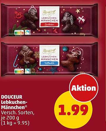 DOUCEUR Lebkuchen-Männchen - Verschiedene Sorten, je 200 g