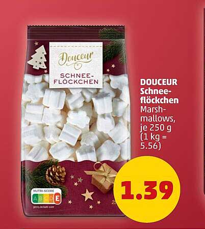 DOUCEUR Schnee-Flöckchen Marshmallows, je 250 g