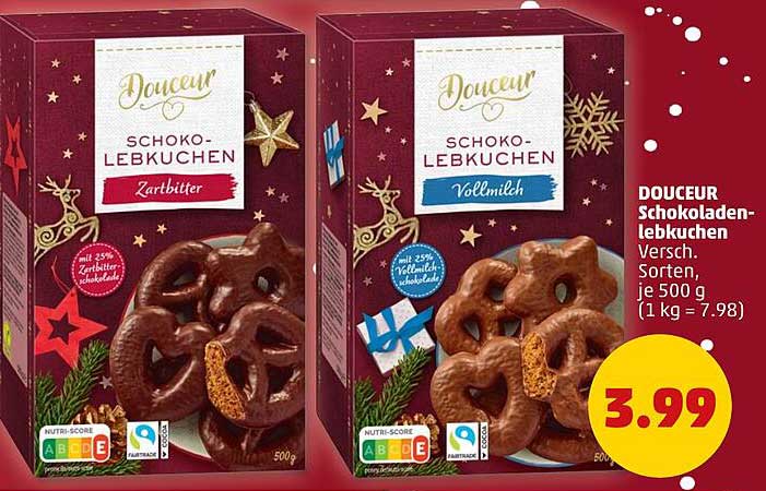 DOUCEUR Schokoladenlebkuchen 500g - Zartbitter & Vollmilch