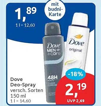 Dove Deo-Spray verschiedene Sorten 150 ml