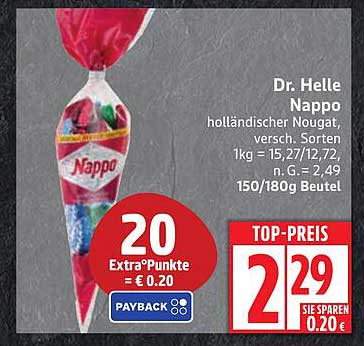 Dr. Helle Nappo holländischer Nougat, versch. Sorten