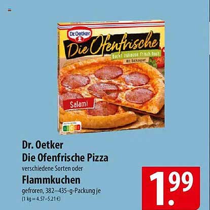 Dr. Oetker Die Ofenfrische Pizza Salami