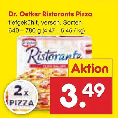 Dr. Oetker Ristorante Pizza tiefgekühlt, verschiedene Sorten