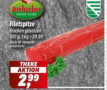 Drehacher Filetspitze trocken gesalzen - 100 g für nur 2,99 €