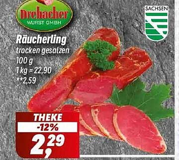 Drehacher Räucherling trocken gesalzen 100 g