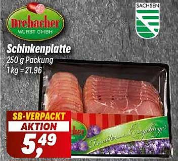 Drehader Schinkenplatte 250 g