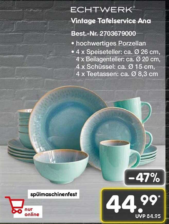 Echtwerk Vintage Tafelservice Ana