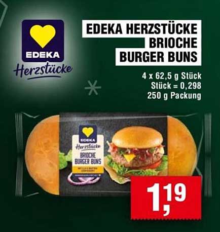EDEKA Herzstücke Brioche Burger Buns