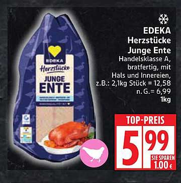 EDEKA Herzstücke Junge Ente - Hochwertiger Genuss zu einem attraktiven Preis