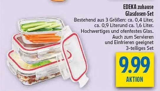 EDEKA zuhause Glasdosen-Set