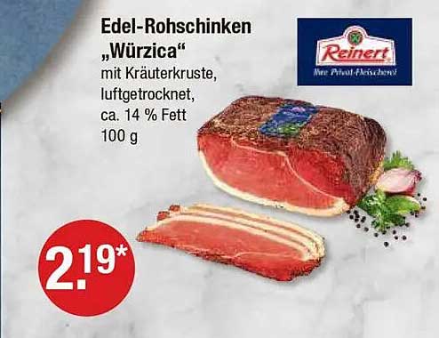 Edel-Rohschinken "Würzica" mit Kräuterkruste, luftgetrocknet, ca. 14 % Fett