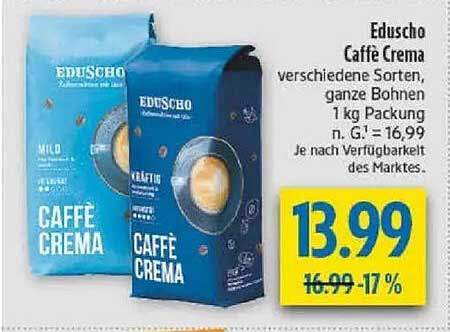Eduscho Caffè Crema 1 kg Packung
