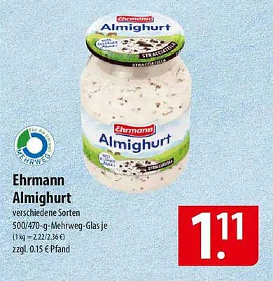 Ehrmann Almhurt - verschiedene Sorten