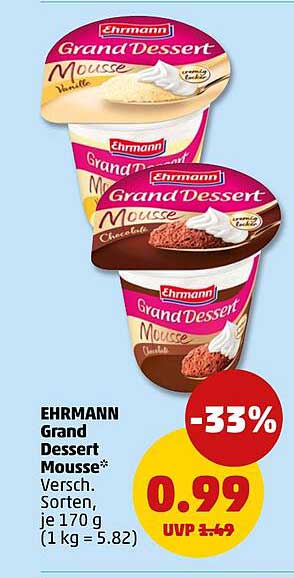 EHRMANN Grand Dessert Mousse - Verschiedene Sorten