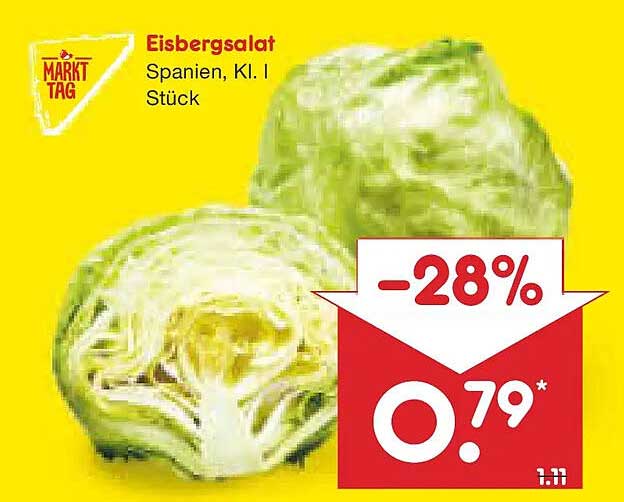 Eisbergsalat Spanien, Kl. I Stück