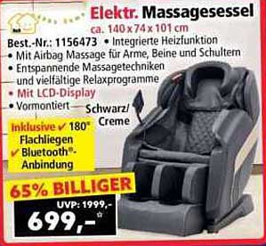 Elektr. Massagesessel mit integrierter Heizfunktion