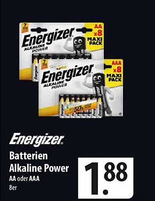 Energizer Batterien Alkaline Power 8er Pack