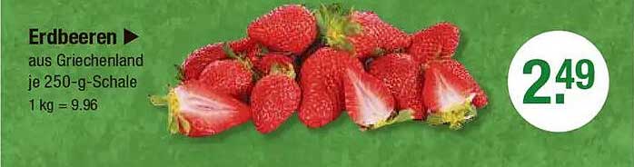 Erdbeeren aus Griechenland je 250-g-Schale