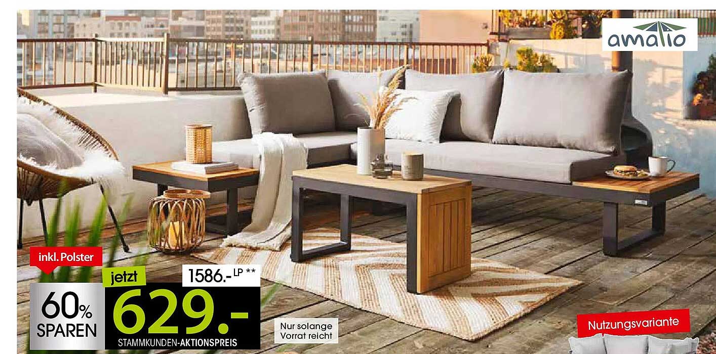 Exklusive Gartenmöbel-Set von Amalo – Jetzt zum Aktionspreis