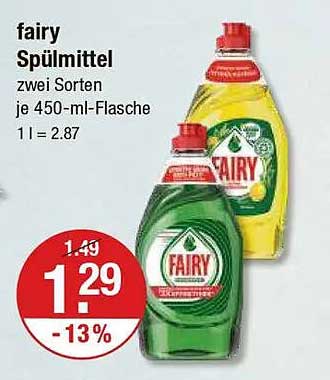 fairy Spülmittel zwei Sorten je 450-ml-Flasche