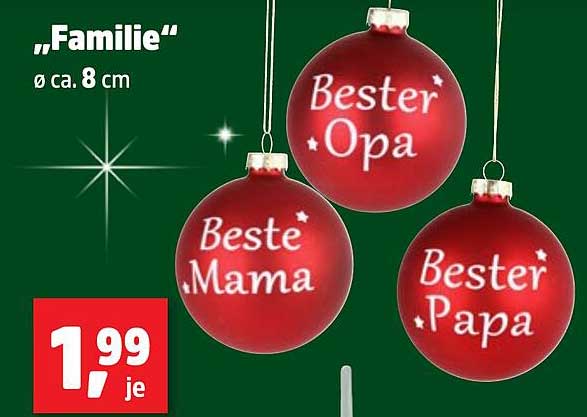 "Familie" Weihnachtskugeln - Ø ca. 8 cm