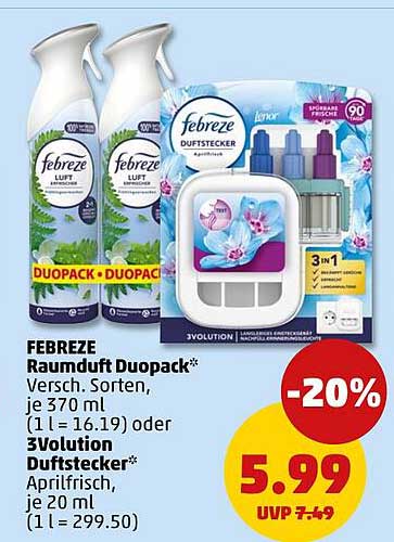 FEBREZE Raumduft Duopack - Frische in verschiedenen Sorten