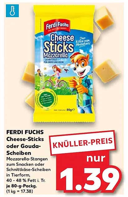 FERDI FUCHS Cheese-Sticks oder Gouda-Scheiben