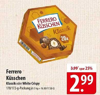 Ferrero Küsschen Klassik oder White Crispy