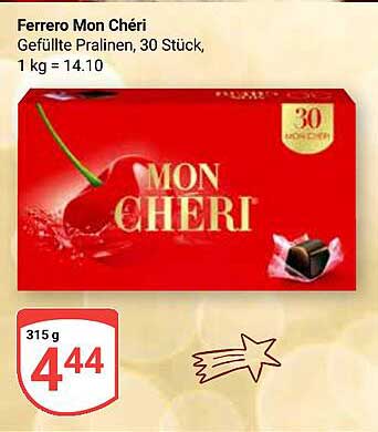 Ferrero Mon Chéri Gefüllte Pralinen, 30 Stück