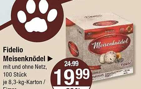 Fidelio Meisenknödel, 100 Stück im 8,3-kg-Karton