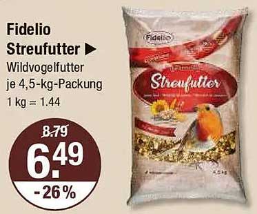 Fidelio Streufutter 4,5 kg - Wildvogelfutter