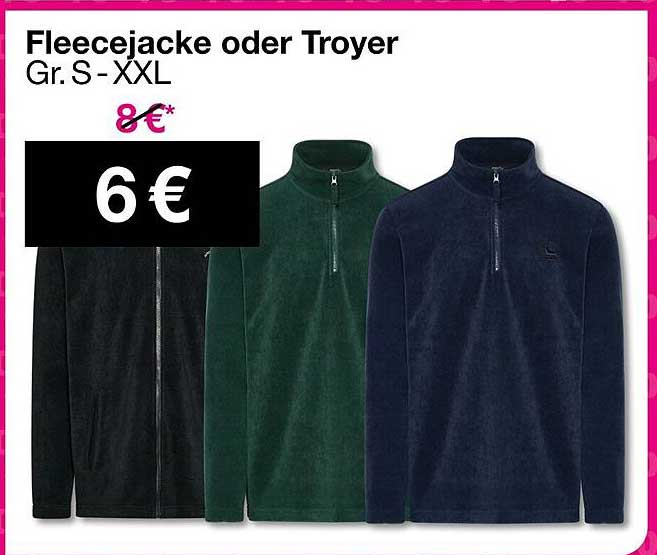 Fleecejacke oder Troyer Gr. S - XXL