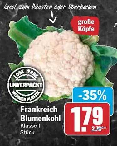 Frankreich Blumenkohl Klasse I Stück