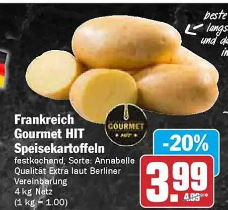 Frankreich Gourmet HIT Speisekartoffeln 4 kg