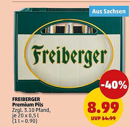 FREIBERGER Premium Pils - 20 x 0,5 l (1 l = 0,90 €)