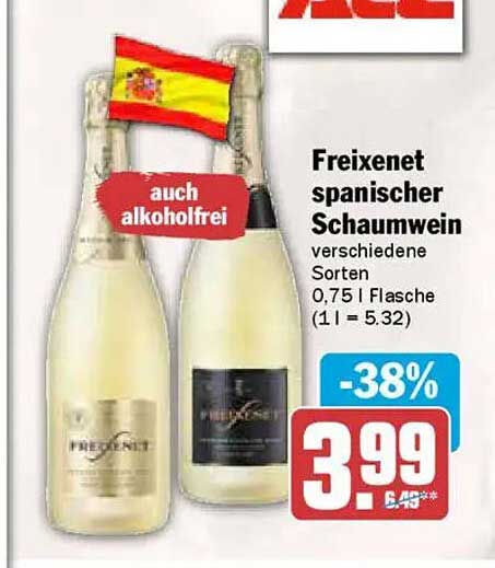 Freixenet spanischer Schaumwein - verschiedene Sorten 0,75 l Flasche