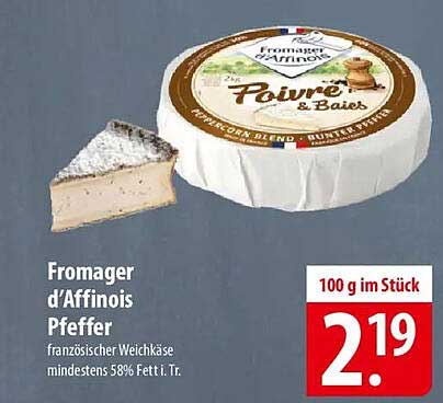 Fromager d'Affinois Pfeffer - Französischer Weichkäse