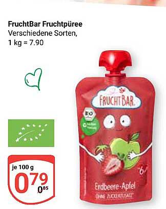 FruchtBar Fruchtpüree Erdbeere-Apfel
