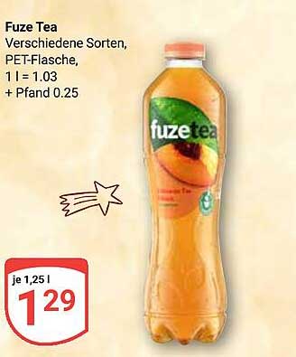Fuze Tea Verschiedene Sorten, PET-Flasche, 1,25 l für nur 1,29 €