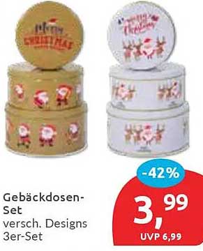 Gebäckdosen-Set - verschiedene Designs 3er-Set