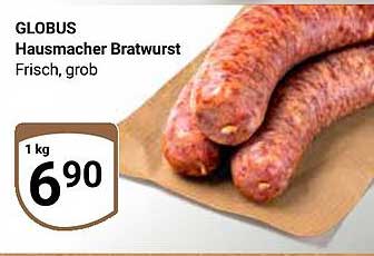 GLOBUS Hausmacher Bratwurst, frisch und grob