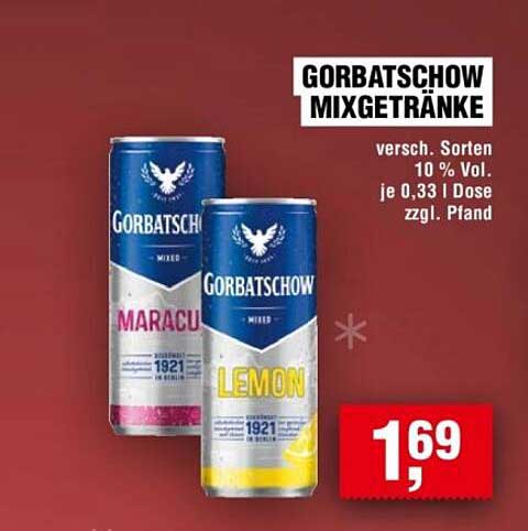 Gorbatschow Mixgetränke 0,33 l Dose - Erfrischende Vielfalt