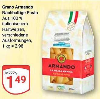 Grano Armando Nachhaltige Pasta