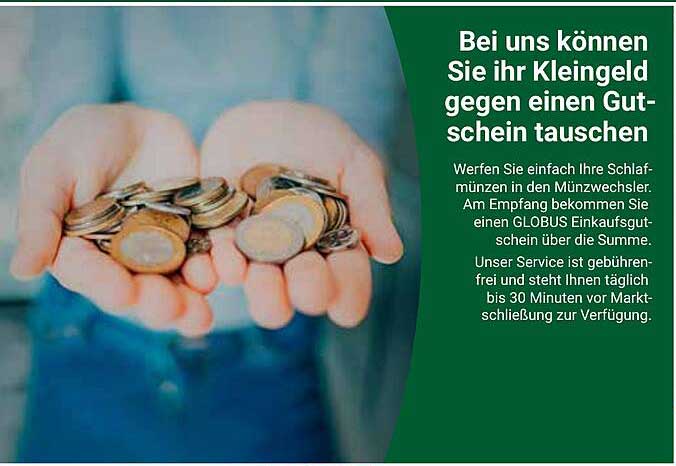 GROSSE CHANCE: Ihr Kleingeld gegen einen Einkaufsgutschein tauschen