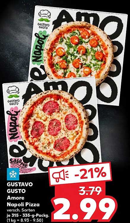 GUSTAVO GUSTO Amore Napoli Pizza versch. Sorten 335-g-Pack.