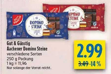 Gut & Günstig Aachener Domino Steine - verschiedene Sorten