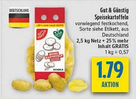 Gut & Günstig Speisekartoffeln - 2,5 kg