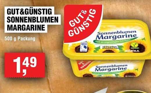 GUT&GÜNSTIG SONNENBLUMEN MARGARINE 500 g PACKUNG