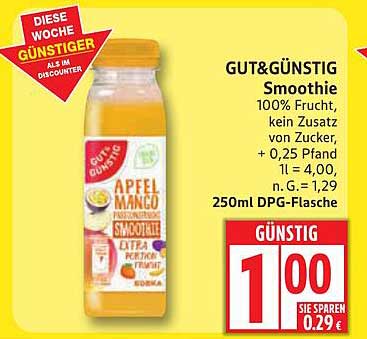 GUT&INTEREST Smoothie Apfel Mango 250ml