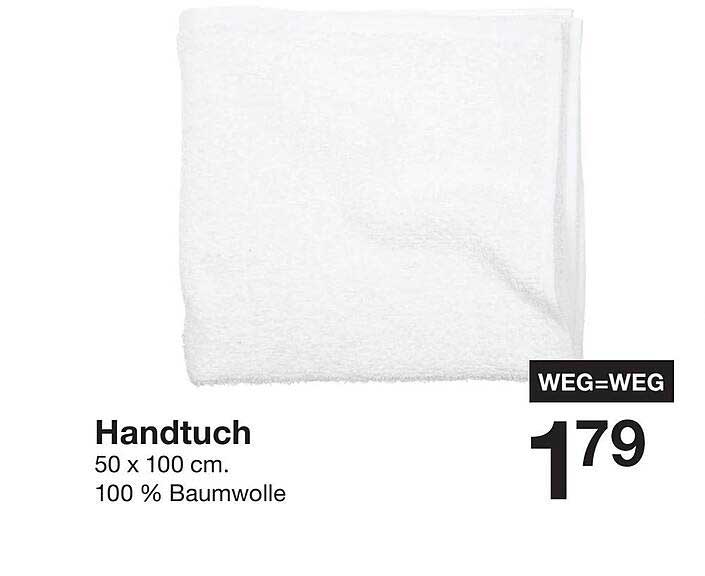 Handtuch 50 x 100 cm - 100 % Baumwolle